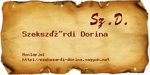 Szekszárdi Dorina névjegykártya